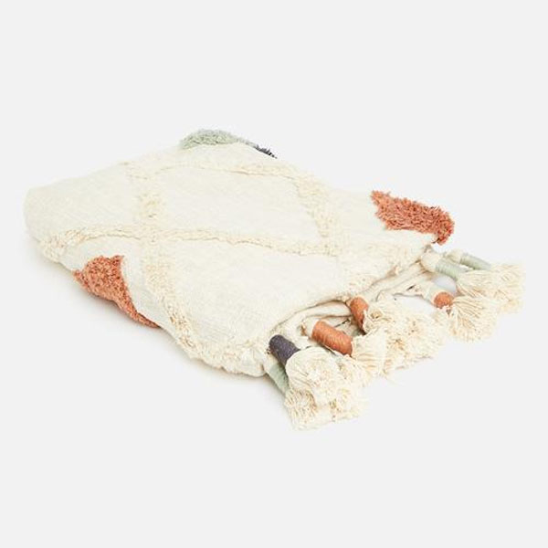 Aztec Throw - Ivory/Muti Colour 